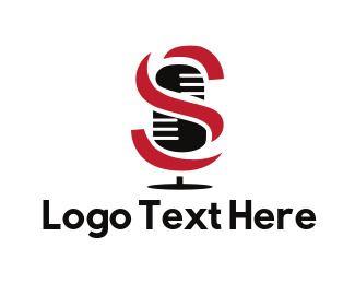 Vlog Channel Logo - Logo Maker this Black & Red Microphone Logo Template