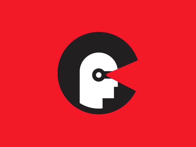 Black Circle Red C Logo - C For Cyclops