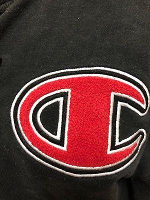 Black Circle Red C Logo - Men's Vintage Champion Big C Logo Sleeve C Crew Neck Sweatshirt Sz L ...