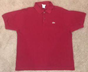 Dark Red Polo Logo - Lacoste Mens Size 7 Dark Red Short Sleeve Polo Shirt Alligator Logo