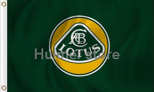 Lotus Car Logo - Lotus flags Green lotus cars banner 3x5 car logo flags-in Flags ...