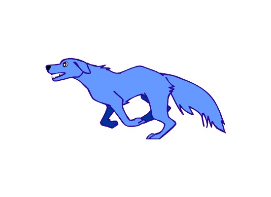 Blue Dog Running Logo - Running blue dog on Make a GIF
