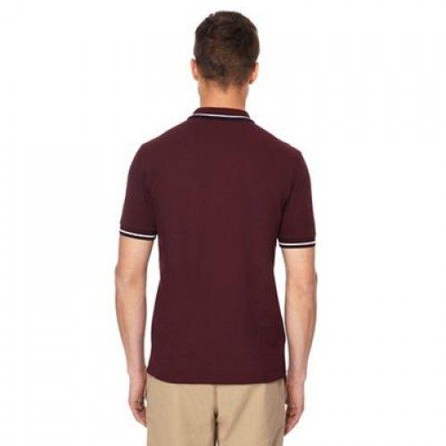 Dark Red Polo Logo - Men's Polo Shirts Fred Perry red tipped embroidered logo polo