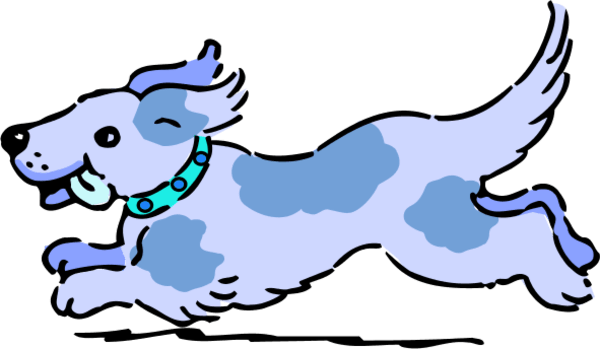 Blue Dog Running Logo - Free Dog Running Cartoon, Download Free Clip Art, Free Clip Art on ...