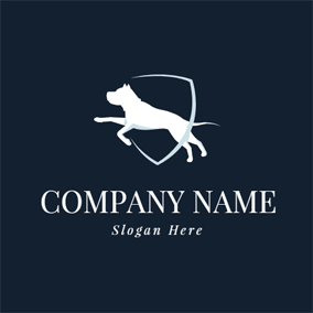 Blue Dog Running Logo - Free Dog Logo Designs | DesignEvo Logo Maker