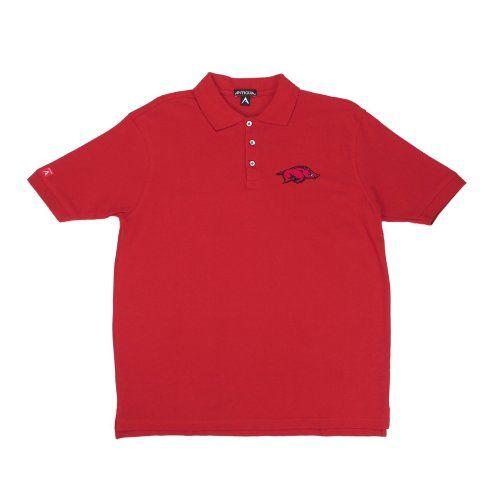 Dark Red Polo Logo - Amazon.com : NCAA Arkansas Classic Pique Polo Shirt : Sports Fan ...