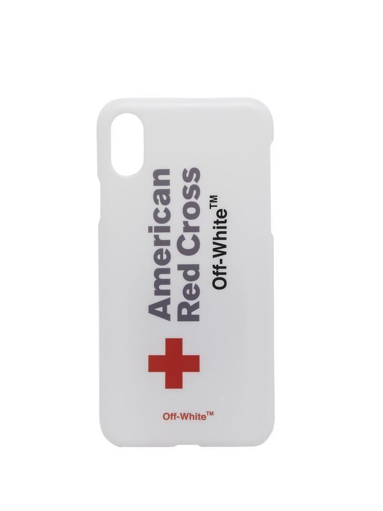 White American Red Cross Logo - Off White C O Virgil Abloh American Red Cross IPhone X Cover