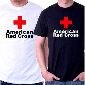 White American Red Cross Logo - New Tee T-Shirt American Red Cross Organization Logo Mens Short ...