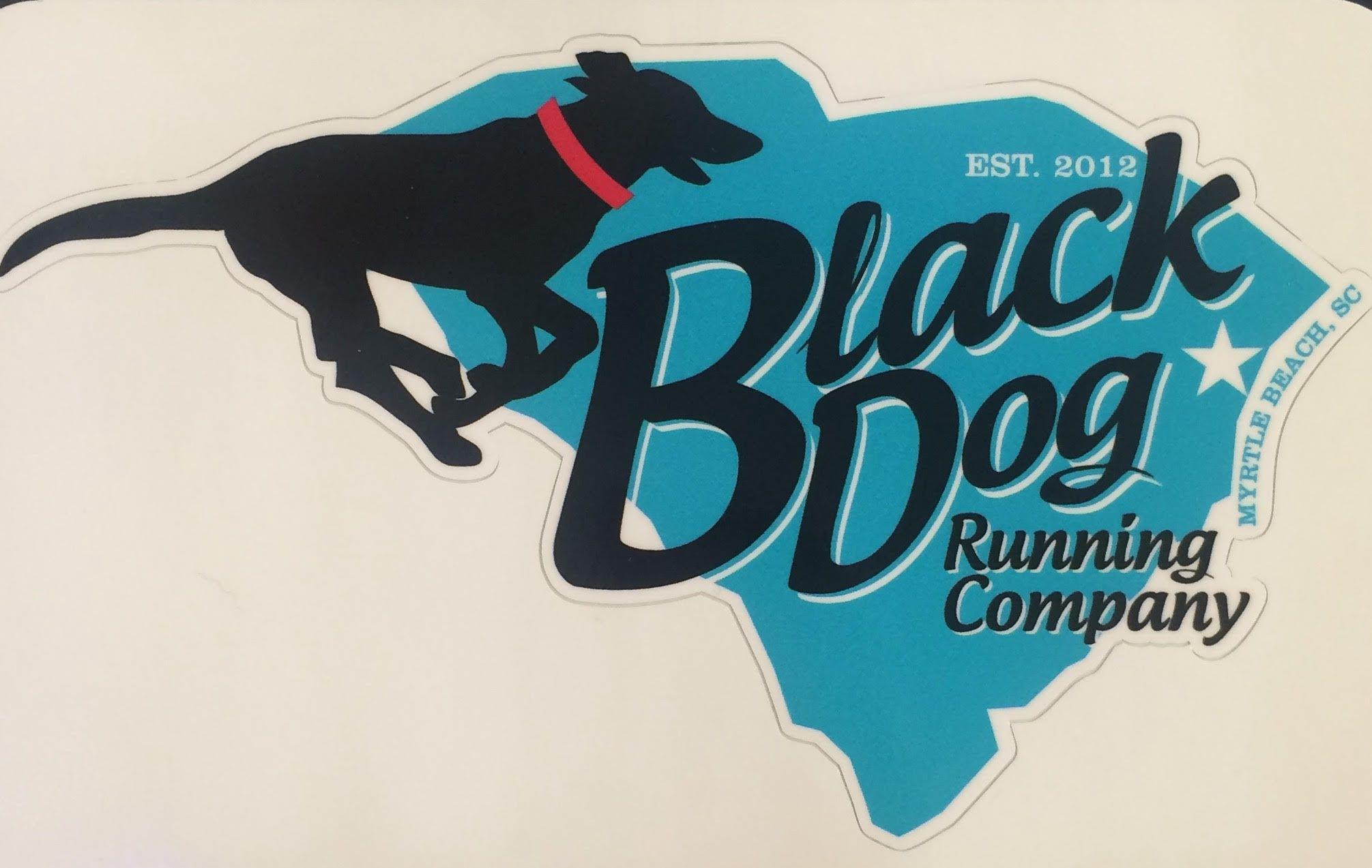 Blue Dog Running Logo - Black Dog Running Company Decal – Black Dog Running Company