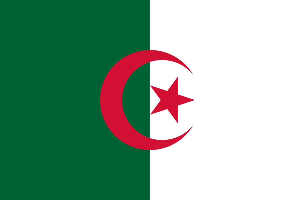 Red White Green Flag Logo - Flag of Algeria