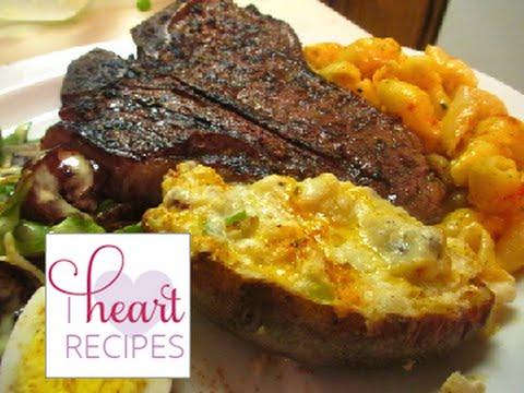 Steak N Bake Logo - Dinner For Two : T Bones Steaks, Loaded Twice Baked Potatoes