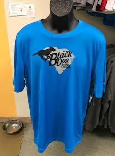 Blue Dog Running Logo - Store Logo Tech Running Shirt – Black Dog Running Company