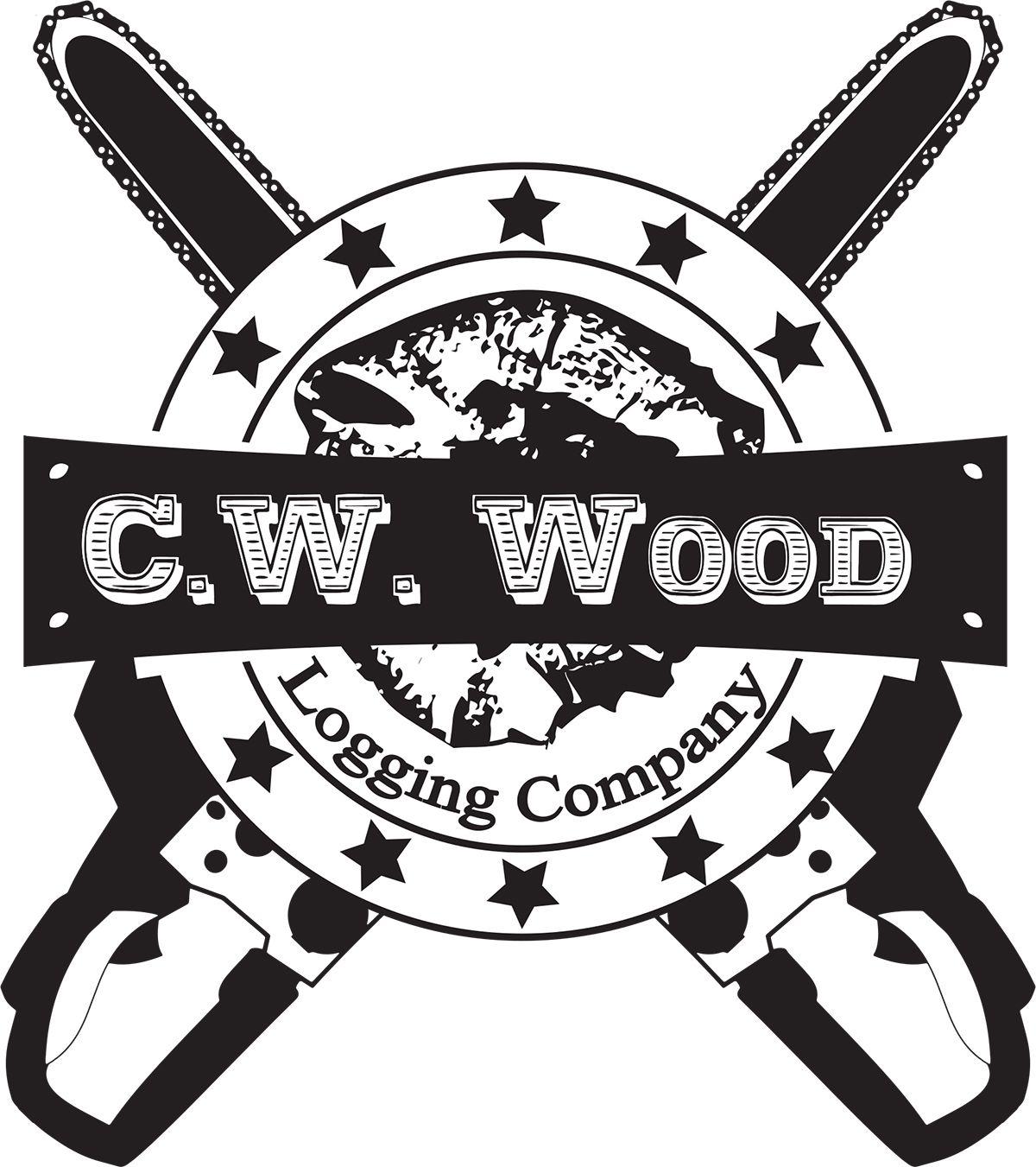 Logging Logo - Masculine, Bold, Industry Logo Design for C. W. Wood Logging Company