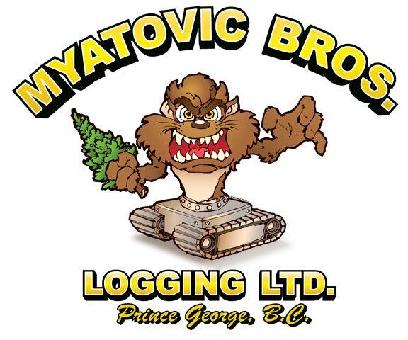 Logging Logo - omecca custom graphic design: Myatovic Bros. Logging Logo - Redrawn