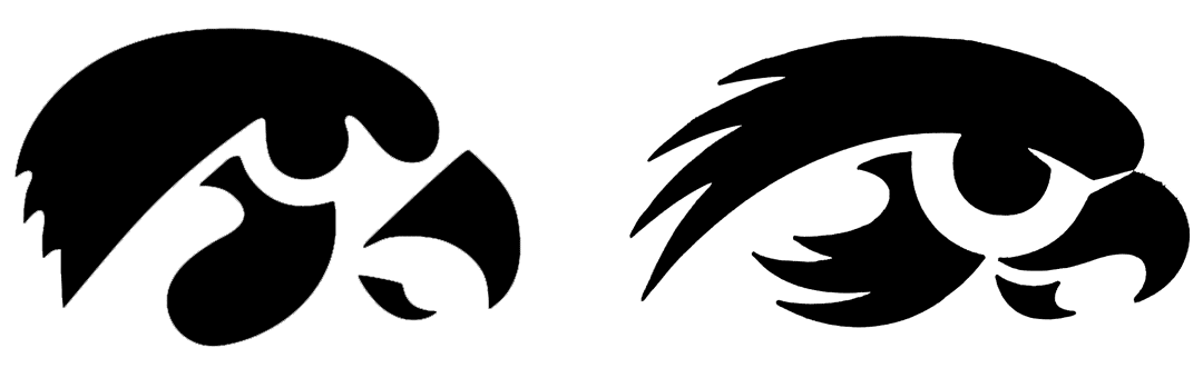 Black and White Hawkeye Logo - Good Iowa tattoo templates. Hawkeye and the tiger hawk. tat