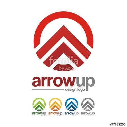 Circle with Arrow Logo - Two Arrow Up Circle Professional Logo Design Vector Stock image