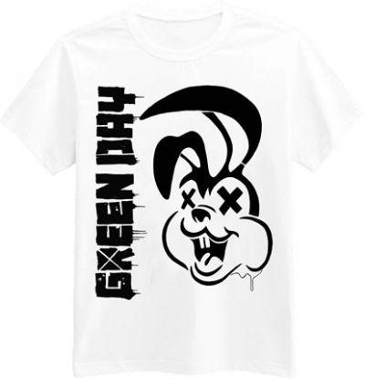 Green Day Bunny Logo - Kaos Green Day Logo 1 Bunny version black - Jual Kaos Sablon Online ...