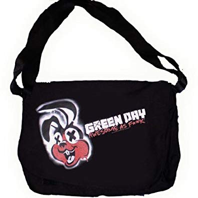 Green Day Bunny Logo - Official GREEN DAY Messenger Bag ROAD KILL Bunny BLACK: Amazon.co.uk ...