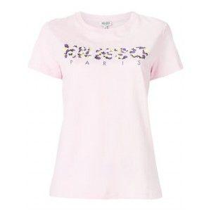 Flamingo Clothing Logo - Kenzo floral logo T-shirt Women FLAMINGO PINK T-shirts Women's ...