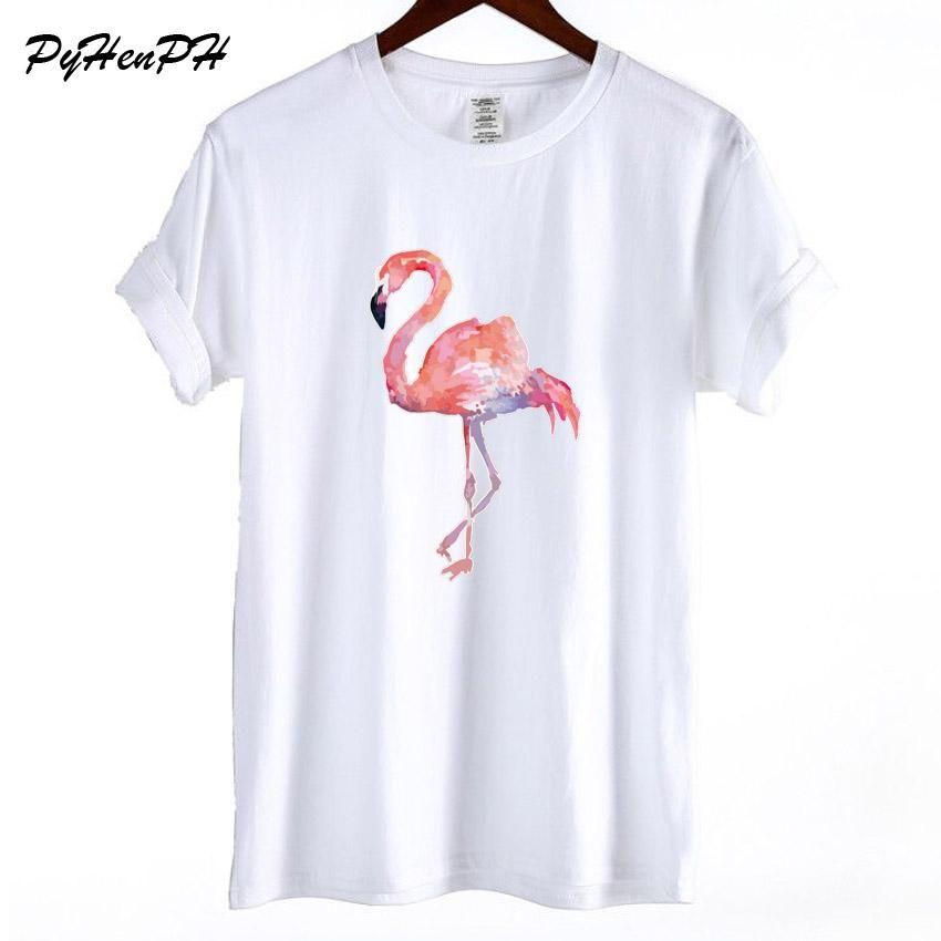 Flamingo Clothing Logo - 2018 Summer Women's T Shirts Tumblr Funny Harajuku Kawaii Cool ...