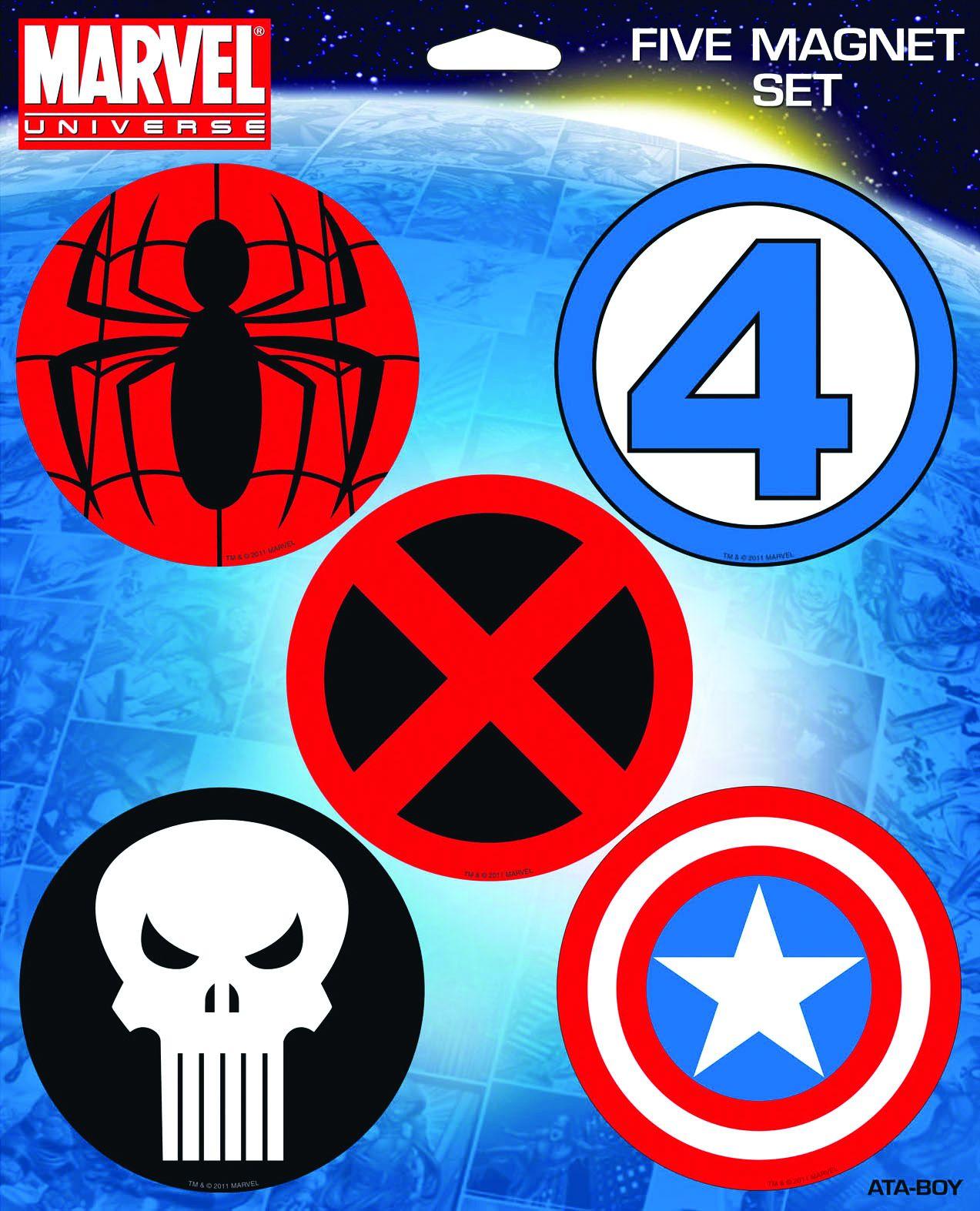 Marvel Heroes Logo - JUN112046 - MARVEL HEROES LOGOS 5PC MAGNET SET - Previews World