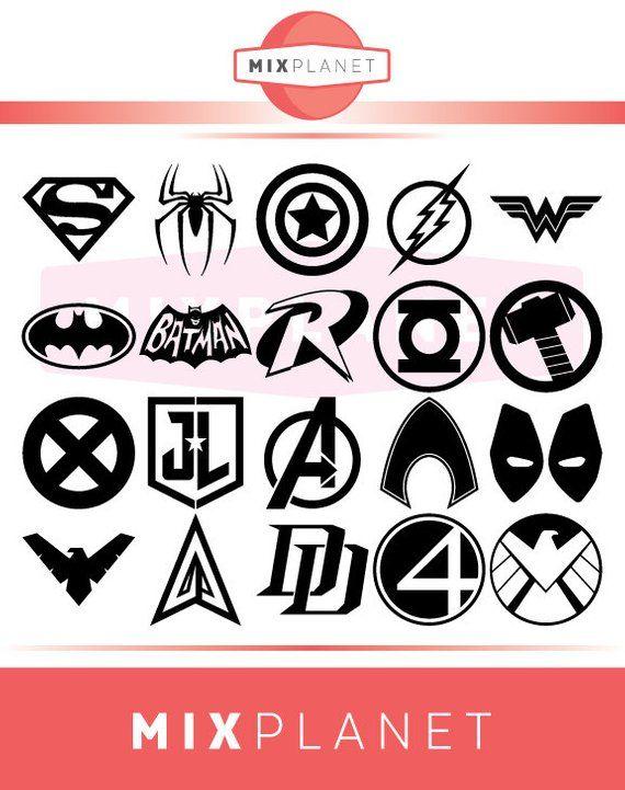 Marvel Heroes Logo - Super Hero SVG Files Superheroes Emblem SVG Cutting Files