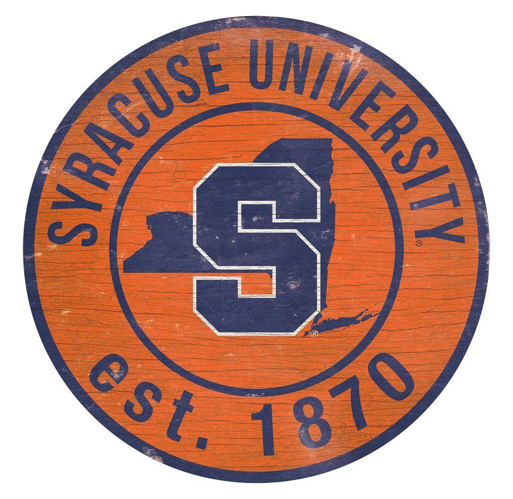 Syracuse Logo - Syracuse with Logo 24 Round Sign