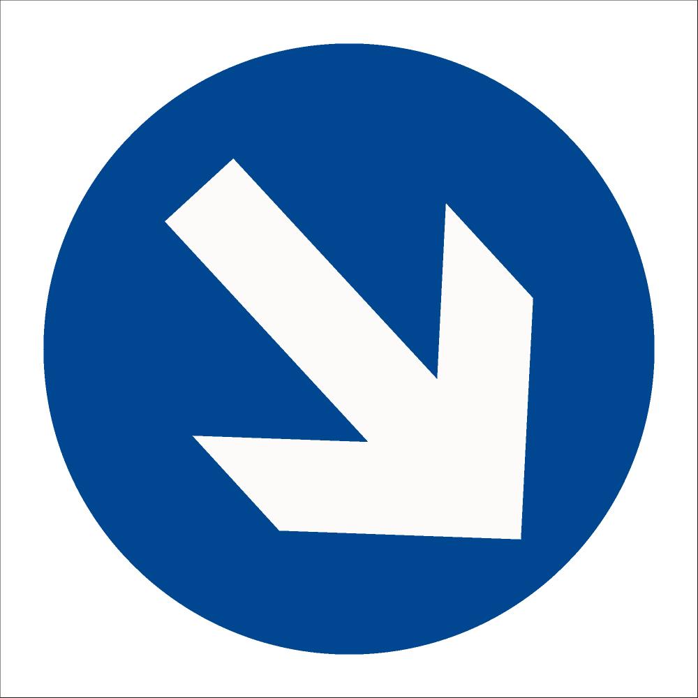 White with Blue People Logo - White And Blue Arrow - Diagonal Sign | Raymac Signs