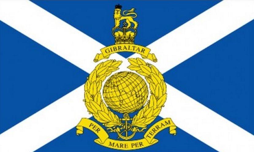 Royal Flag Logo - ROYAL MARINE RESERVES SCOTLAND - 5 X 3 FLAG