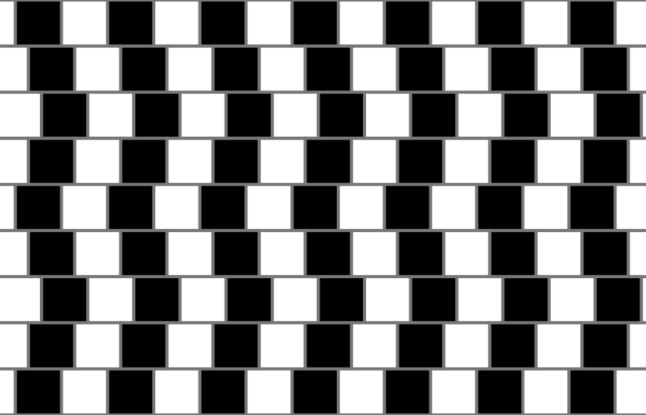 Square White with Slanted Blue Lines Logo - Line Illusions