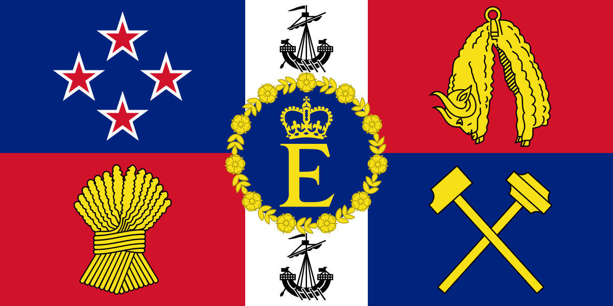 Royal Flag Logo - Queen's Personal Flag for New Zealand