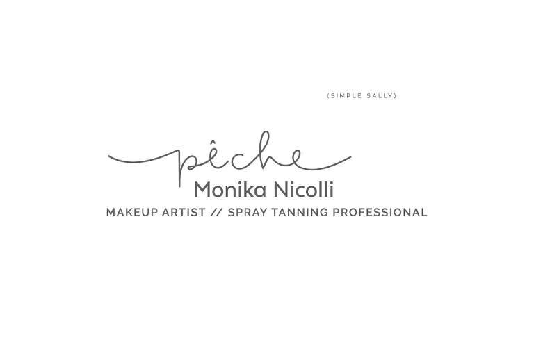 Simple Business Logo - Fun & simple small business logo design. Peche / Monika Nicolli