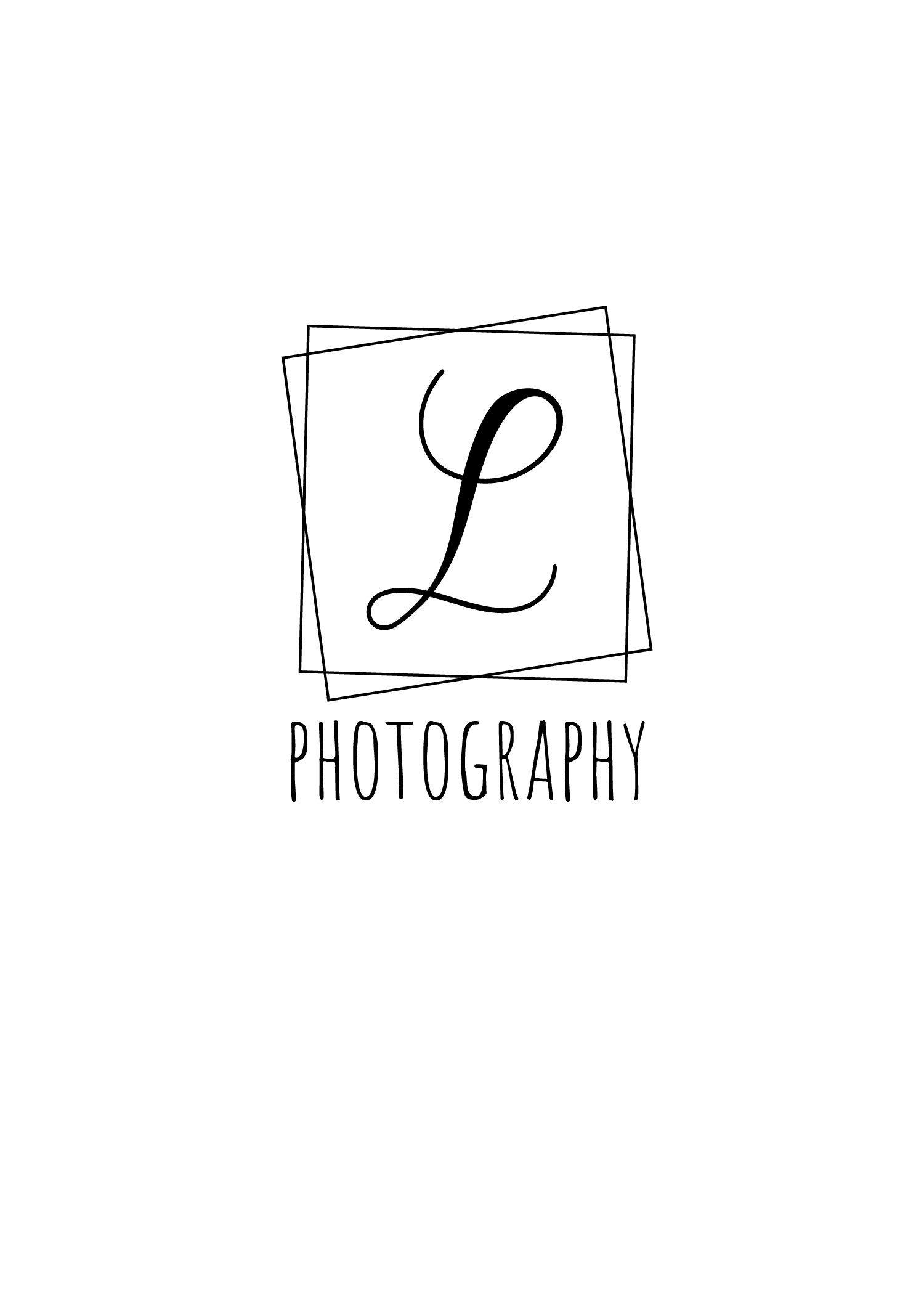 Black Business Logo - Minimal photographer logo, initial logo design, simple modern logo ...