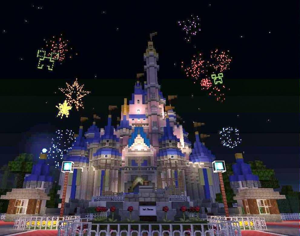 Minecraft Disney Castle Logo - Minecraft Walt Disney World Cinderella Castle by SinisterSeshoumaru ...