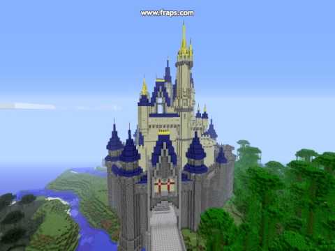 Minecraft Disney Castle Logo - Disney Land Cinderella Castle Minecraft - YouTube