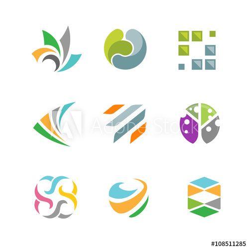 Simple Business Logo - modern and simple Business Corporate Logo Set this stock
