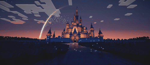 Minecraft Disney Castle Logo - Disney minecraft remake GIF on GIFER