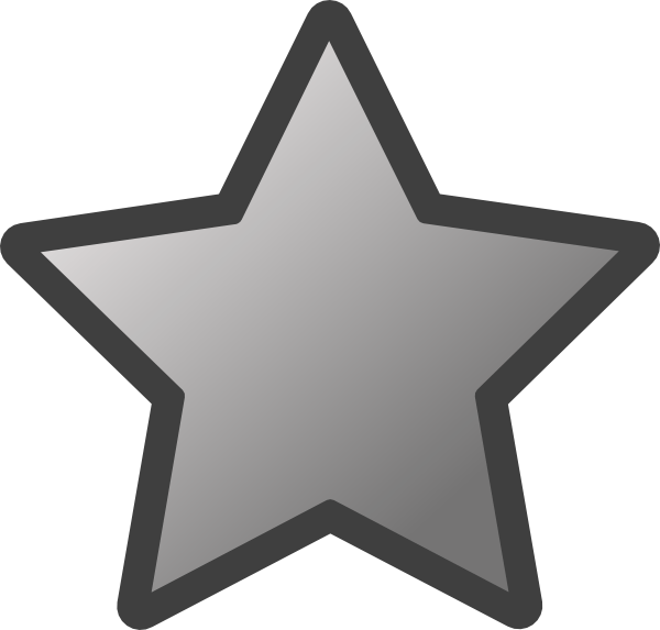 Gray Star Logo - Outlined Star (grey) Clip Art at Clker.com - vector clip art online ...