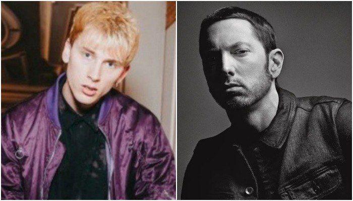 Rapper MGK Logo - Machine Gun Kelly fires back at Eminem in new song 