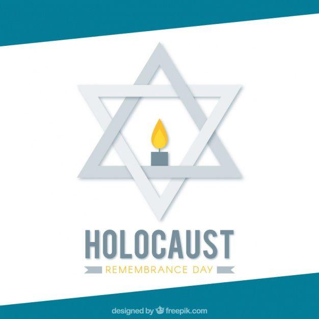 Gray Star Logo - Holocaust remembrance day, gray star with a candle Vector | Free ...
