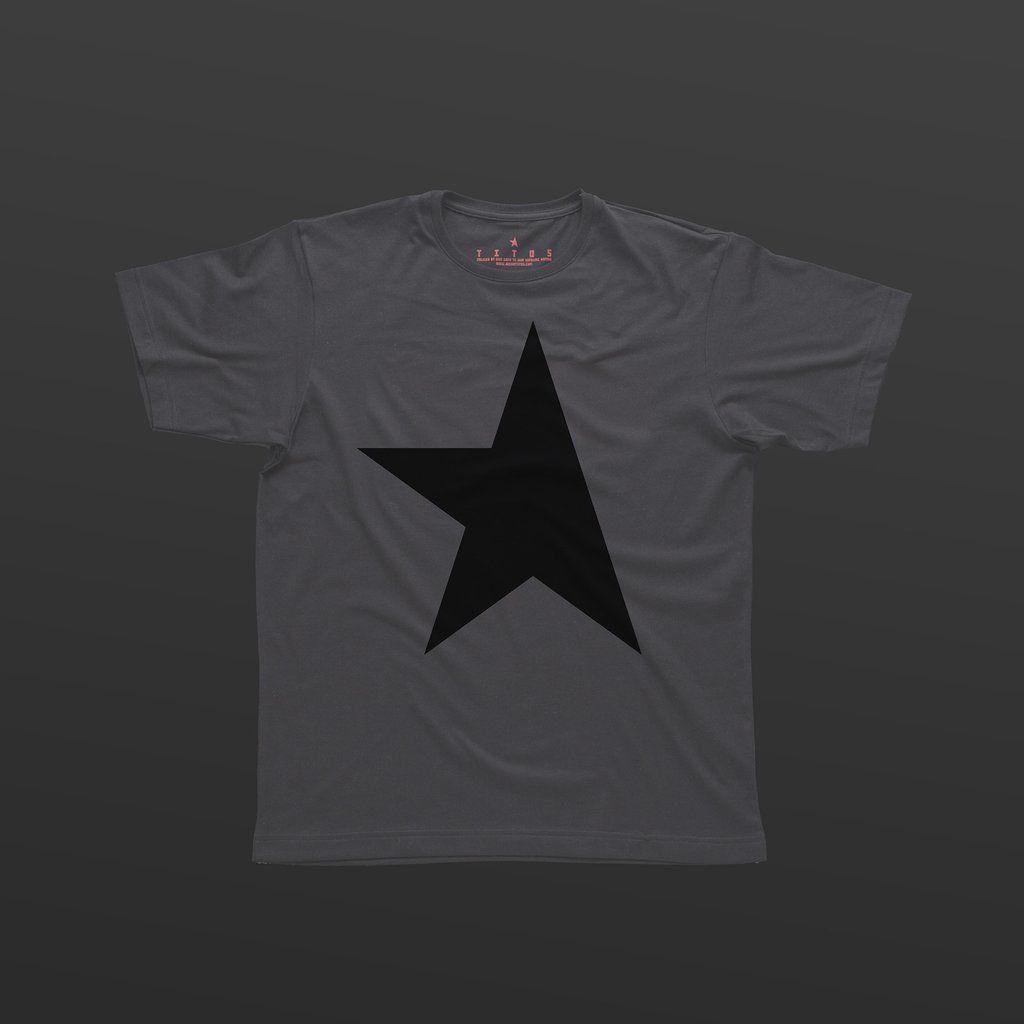 Gray Star Logo - First T-shirt pewter/black TITOS star logo