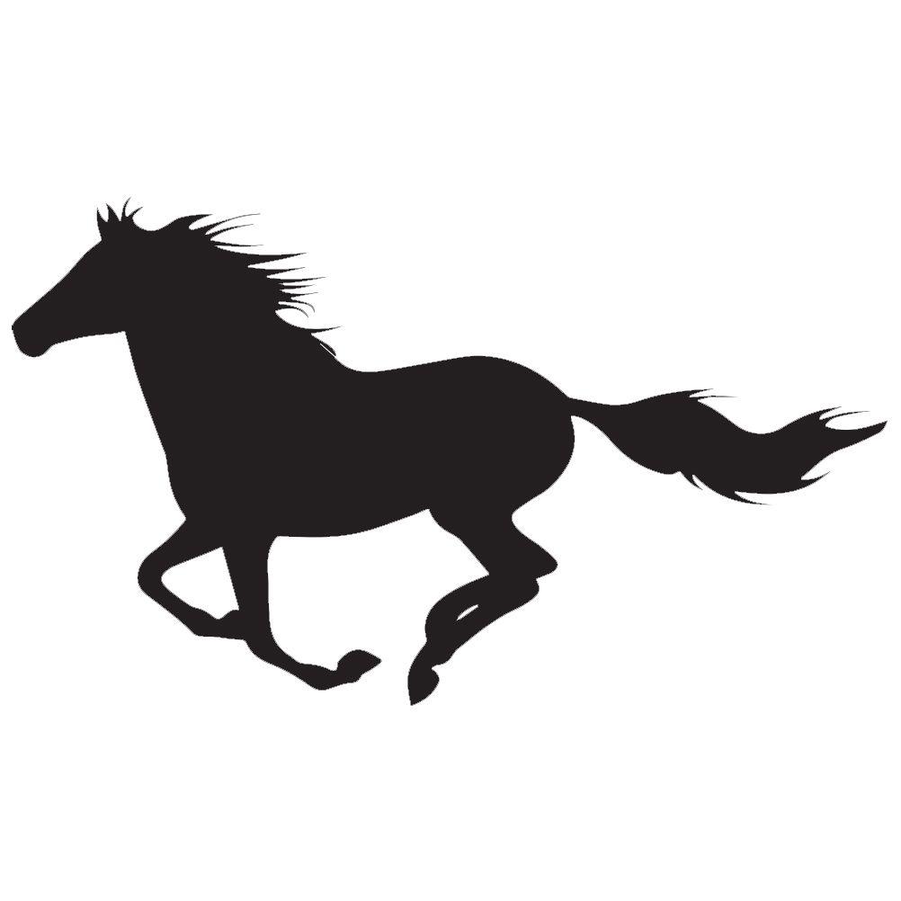 Galloping Horse Logo - Galloping Horse Silhouette Vinyl Sticker Car Decal