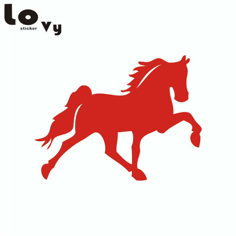 Galloping Horse Logo - Galloping Horse Car Sticker Creative Cartoon Animal Silhouette Vinyl ...