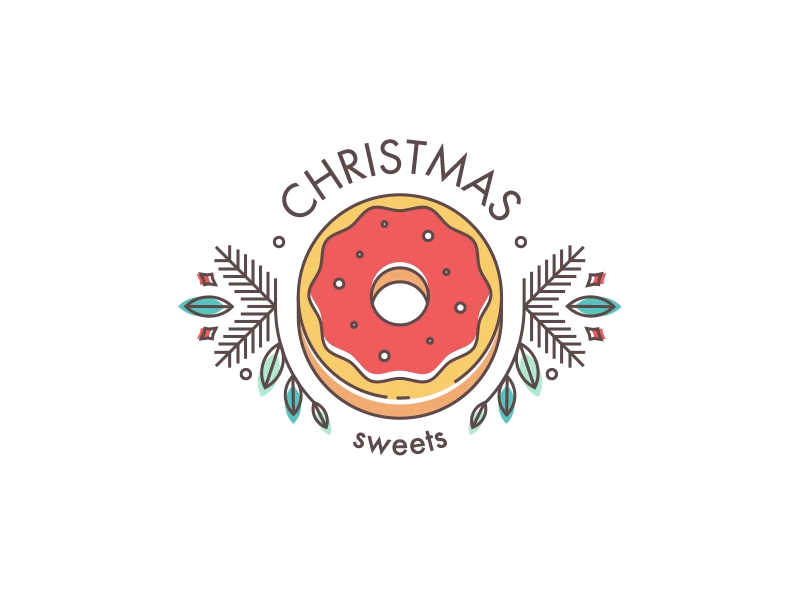 Xmas Logo - Christmas Sweets Logo by Anastasiia Andriichuk | Dribbble | Dribbble