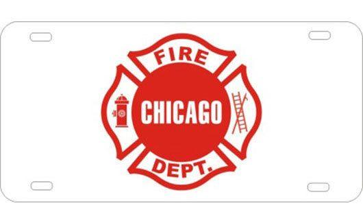 Chicago Fire Department Logo - License Plate Fire Department