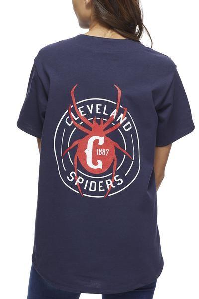 Cleveland Spiders Logo - Cleveland Spiders - Navy/Red - Baseball Jersey – CLE Clothing Co.