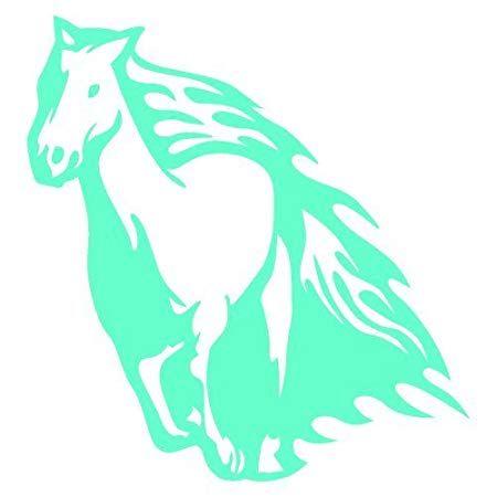 Galloping Horse Logo - Flame Sticker Galloping Horse Tribal 603, mint 055, 24 x 25cm ...