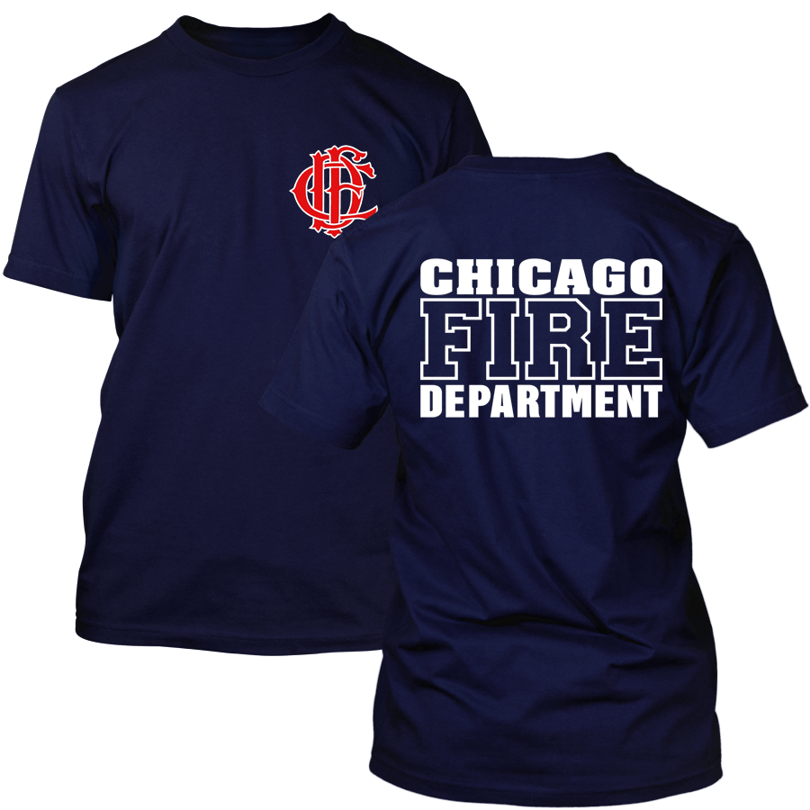 Chicago Fire Department Logo - Chicago Fire Dept. - T-Shirt with logo and writing, optional with ...