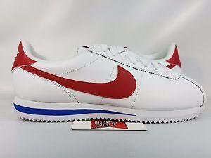 Red White Blue Nike Logo - Nike Cortez Leather FORREST GUMP RED WHITE BLUE 882254 164 10.5