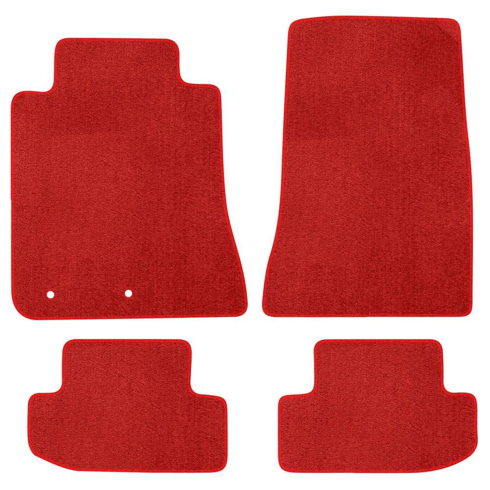 Red Plain Logo - Lloyd Mats F1174007 Mustang Floor Mat Carpeted Red Plain Set 2015 2019